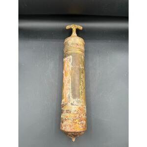 Antique PYRENE Brass Copper Hand Pump Fire Extinguisher (Empty)